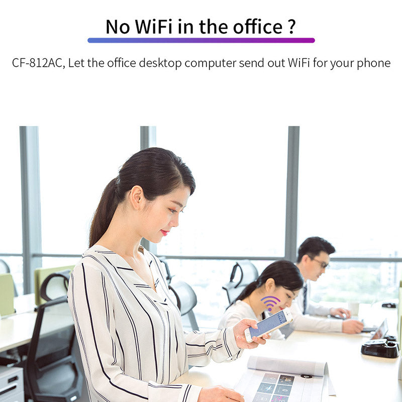 COMFAST CF-812AC USB WiFi Adapter 2.4Ghz/5GHz 1300Mbps USB Wireless Adapter Dual Band WiFi Receiver AC Wi-Fi Dongle Network Card COMFAST CF-812AC USB WiFi Adapter 2.4Ghz/5GHz 1300Mbps USB Wireless Adapter Dual Band WiFi Receiver AC Wi-Fi Dongle Network Card